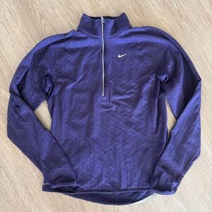 Nike Purple Half-Zip running thermal shirt sz M